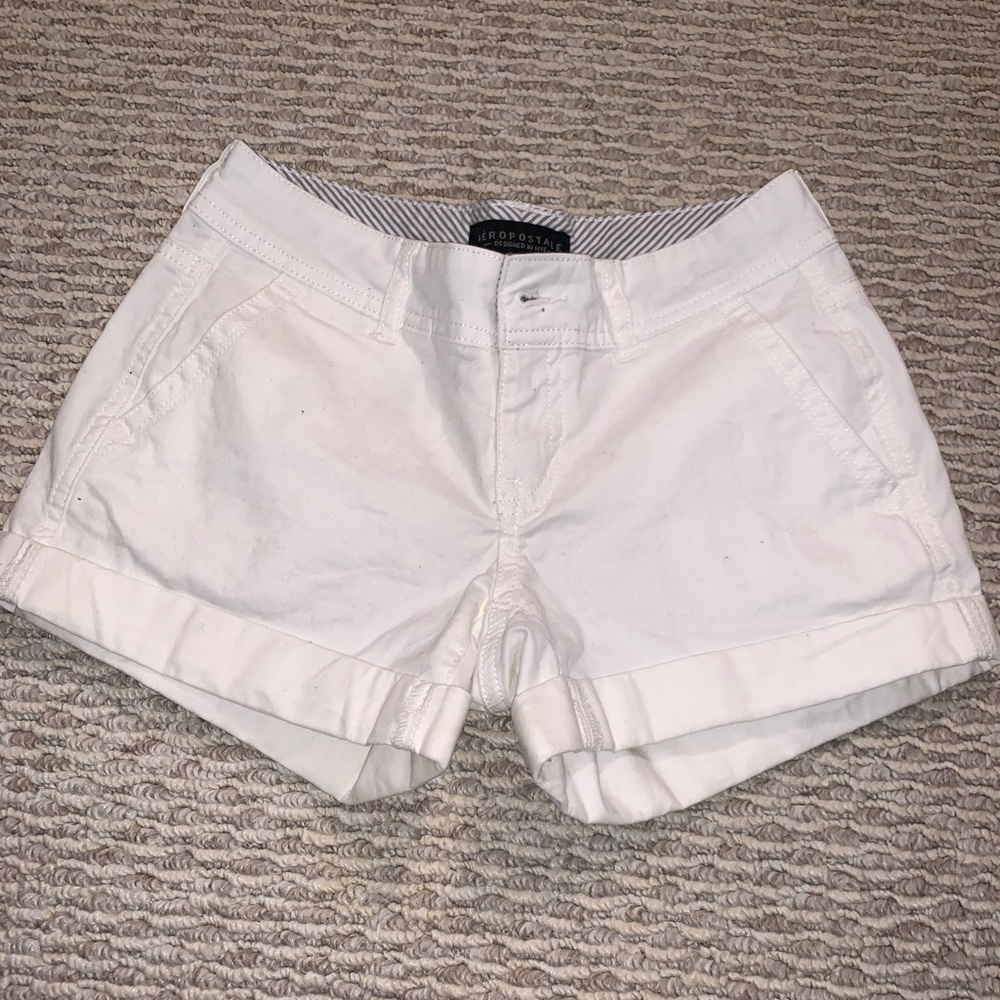 aeropostale midi white shorts size 000